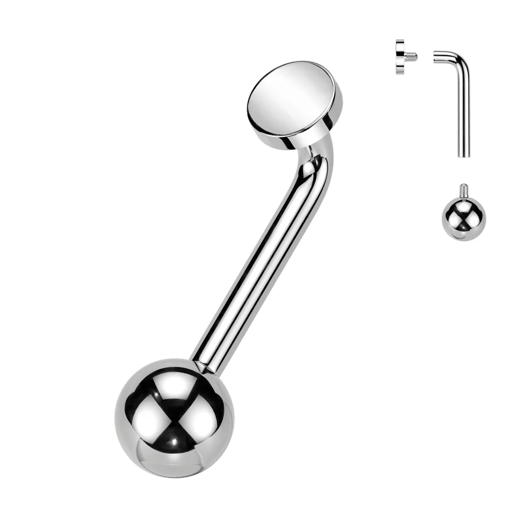 Titanium L Bent Christina Piercing Jewelry With With Ball Top - Image 3