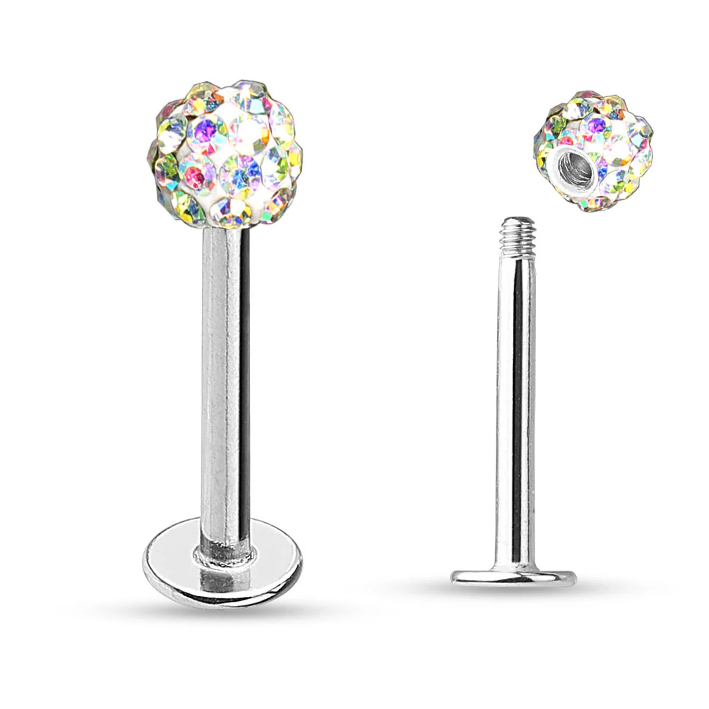 CZ Ferido Ball Labret Monroe Daith Tragus Helix Stud - Image 4