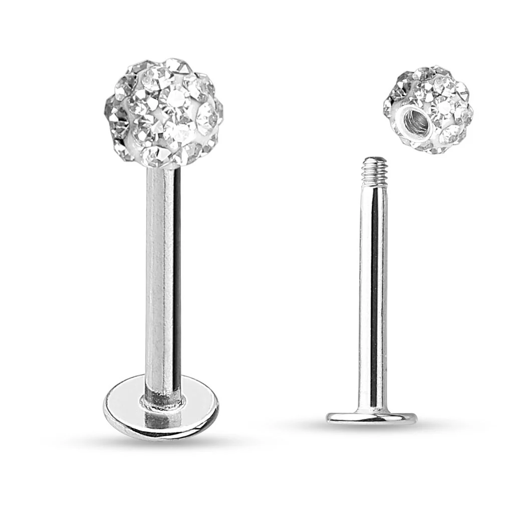 CZ Ferido Ball Labret Monroe Daith Tragus Helix Stud - Image 5