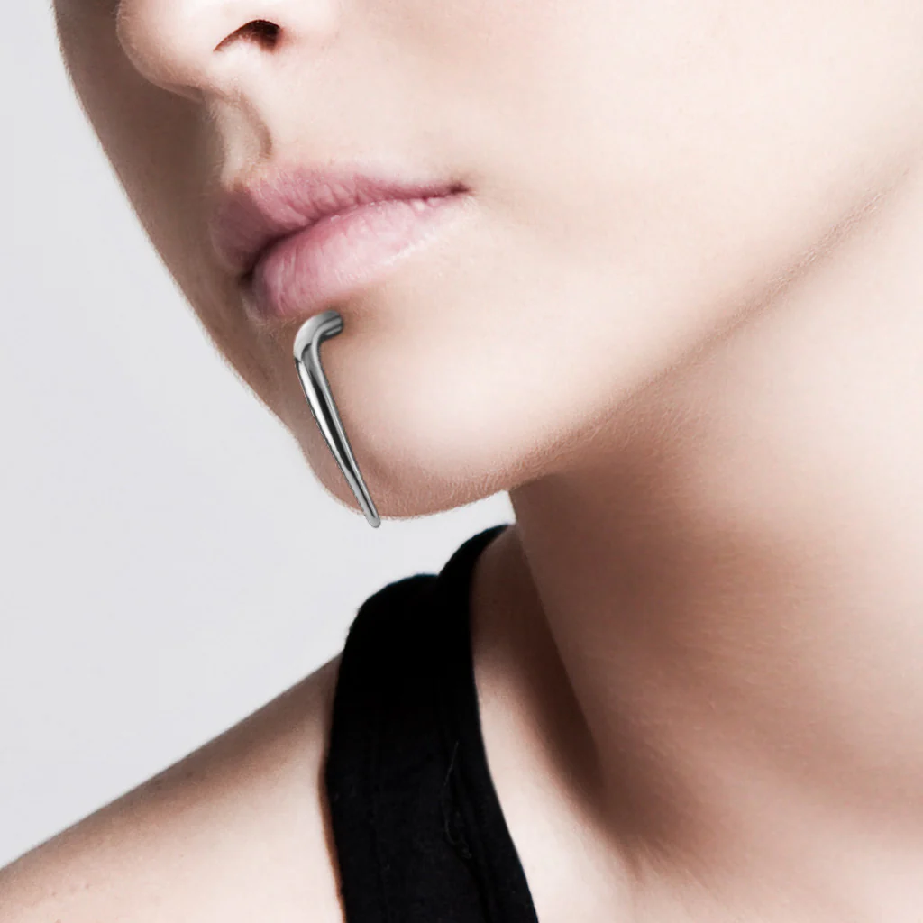 Curved Hook Surgical Stainless Steel Lip Labret - Image 4