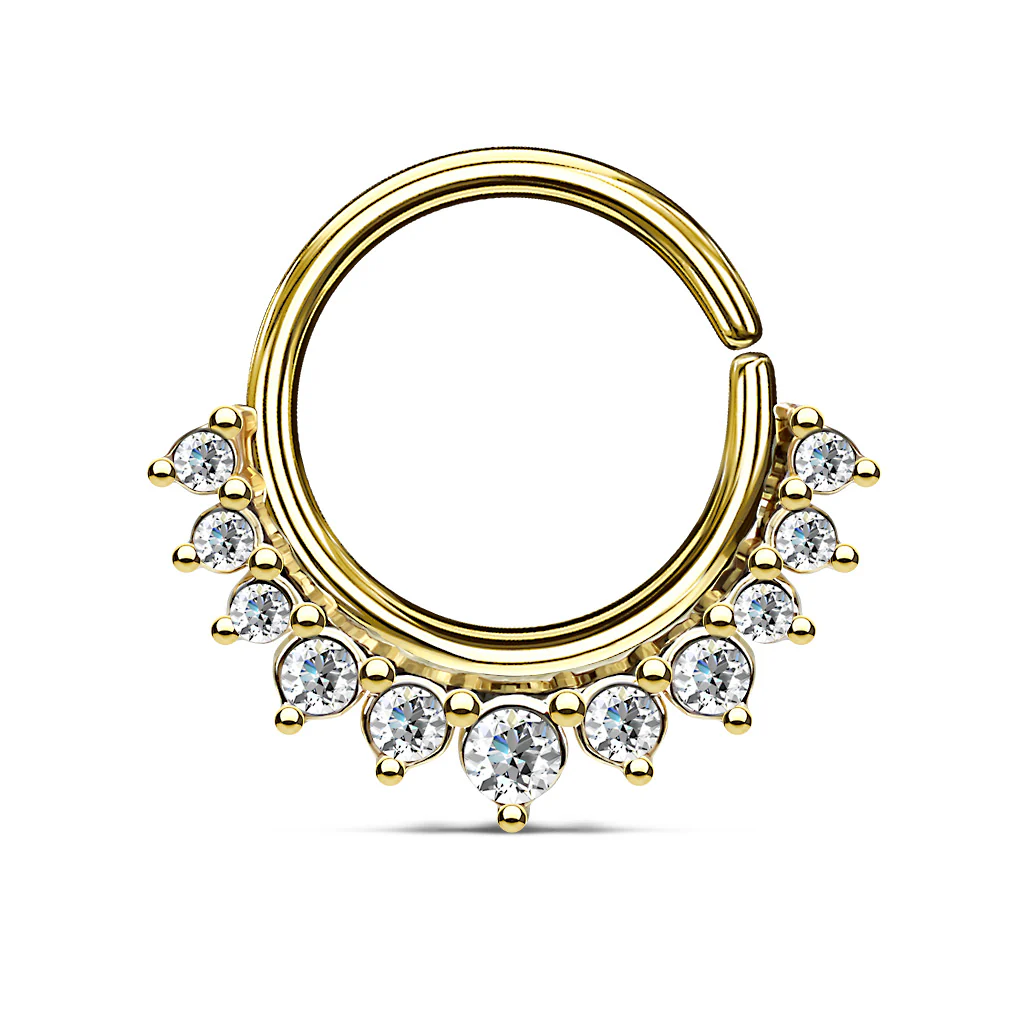 CZ Bendable Nose Septum Ear Cartilage Daith Helix Tragus Rings - Image 3