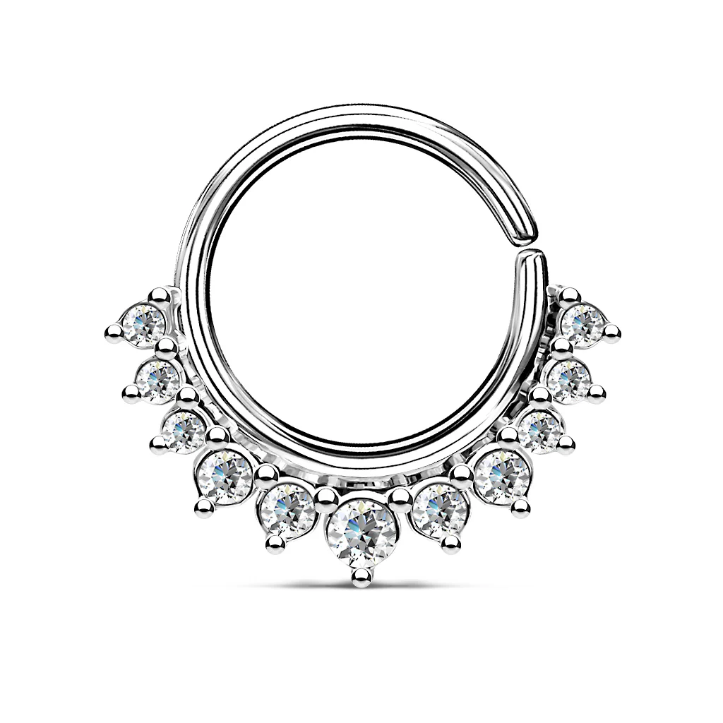 CZ Bendable Nose Septum Ear Cartilage Daith Helix Tragus Rings - Image 5