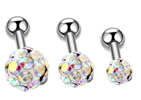 Ferido Ball Top Surgical Steel Cartilage Tragus Helix Barbell Studs - Image 2