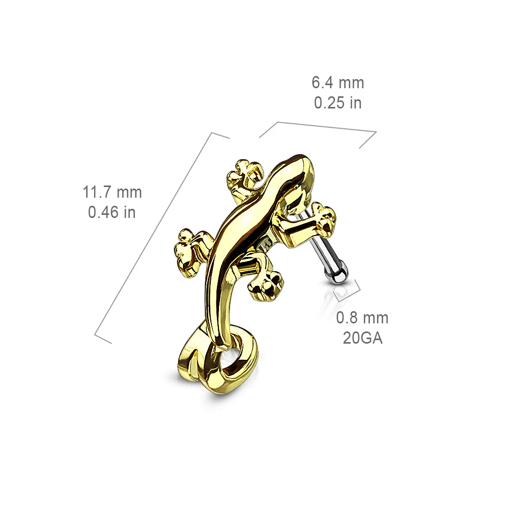 Gecko Nose Crawlers 316L Surgical Steel Nose Bone Stud Rings - Image 3