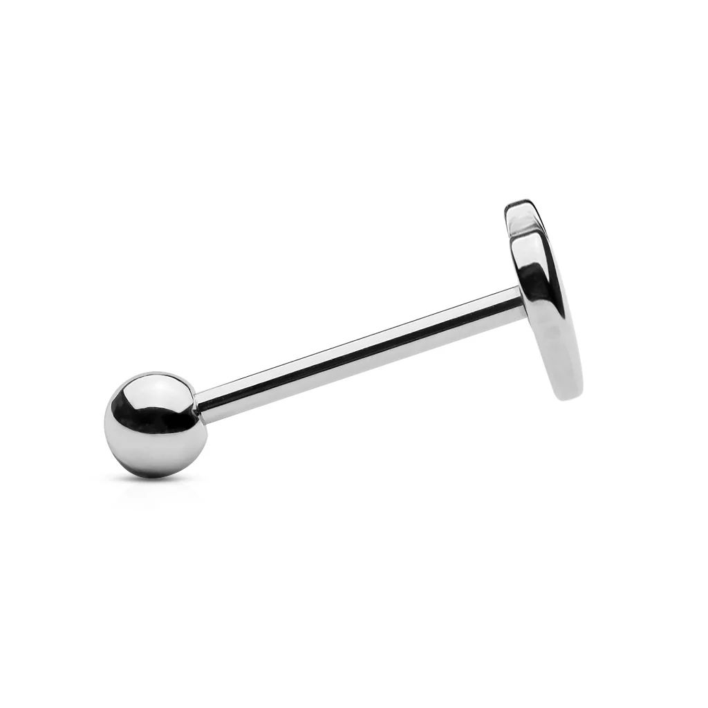 Heart Top 316L Surgical Steel Barbell Tongue Ring - Image 2