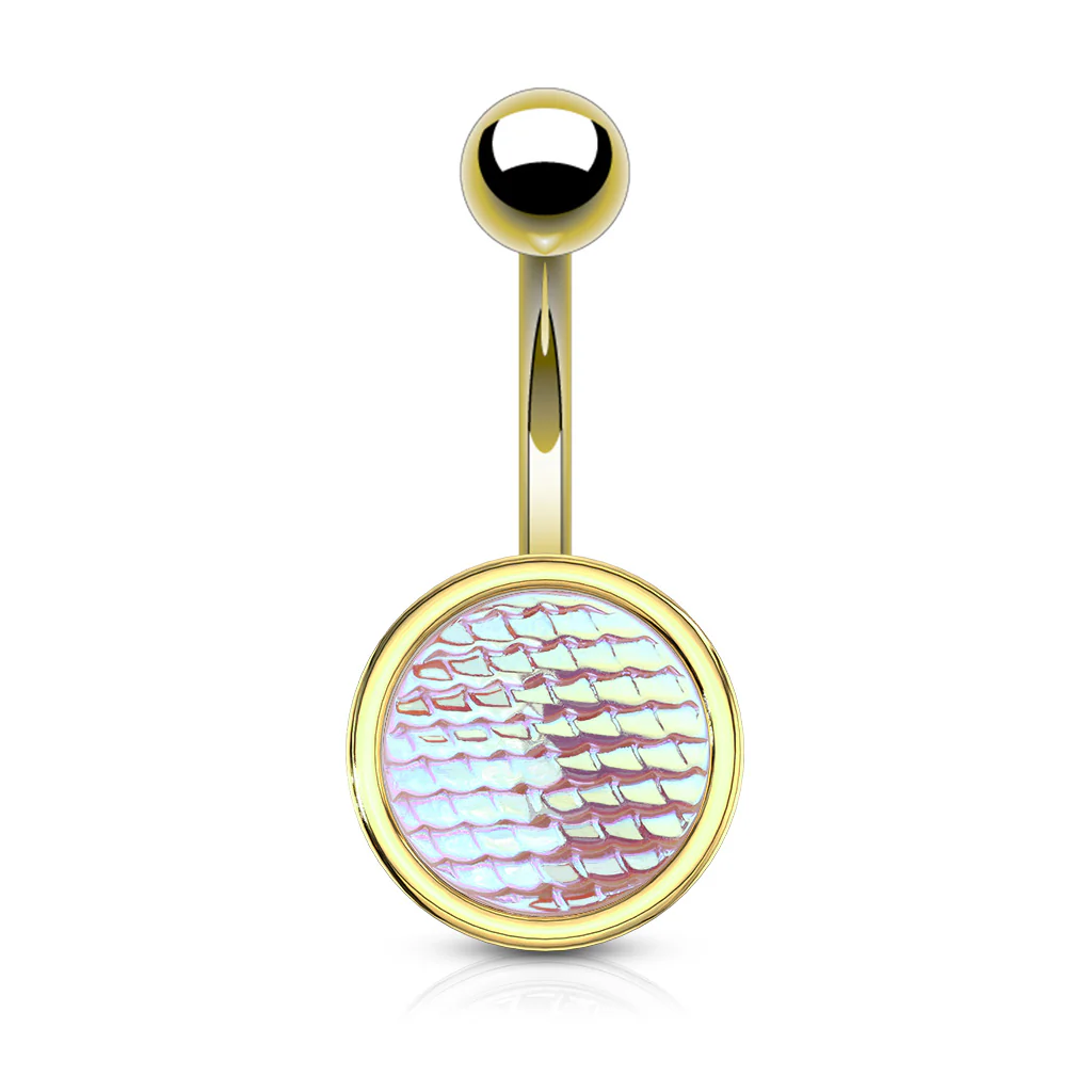 Holographic Dragon Scale Belly Button Navel Rings - Image 2