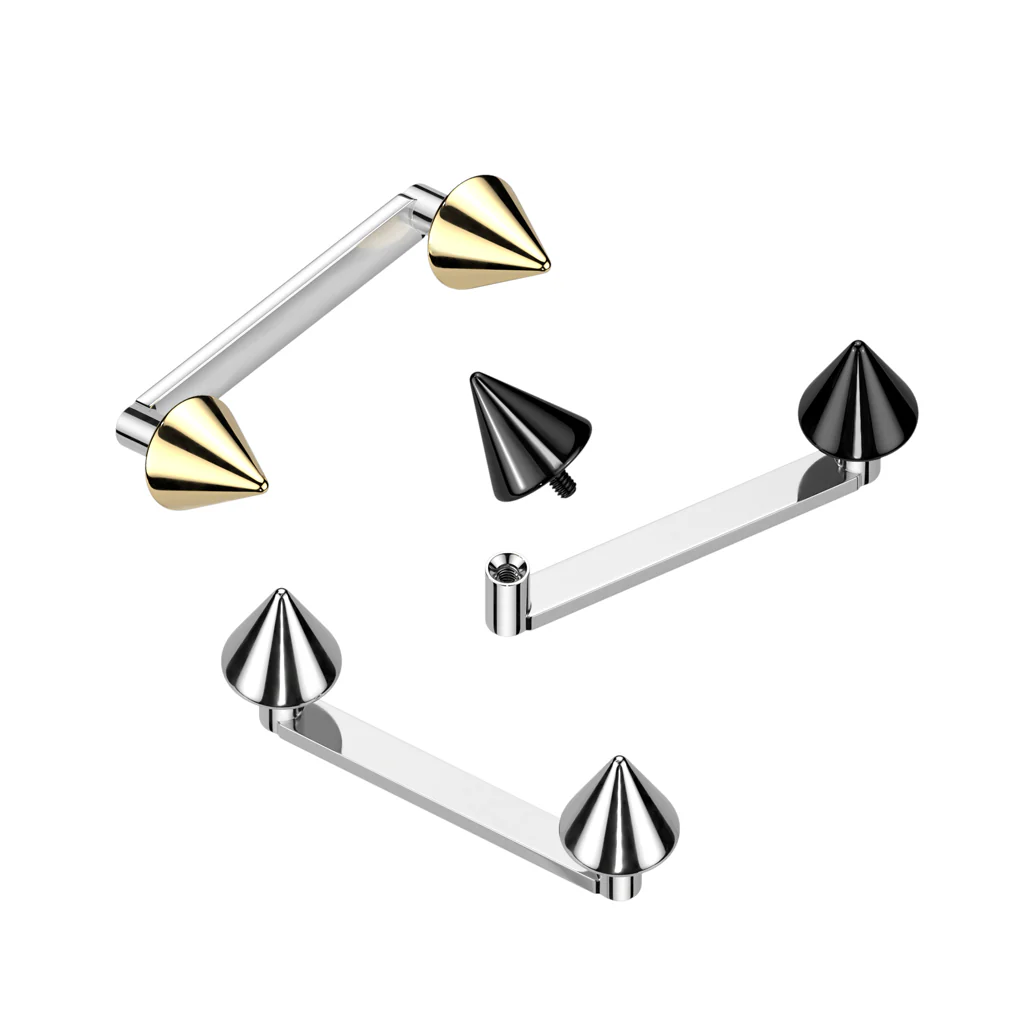Implant Titanium Spike Top Dermal Anchor Surface Barbell 16G - Image 2