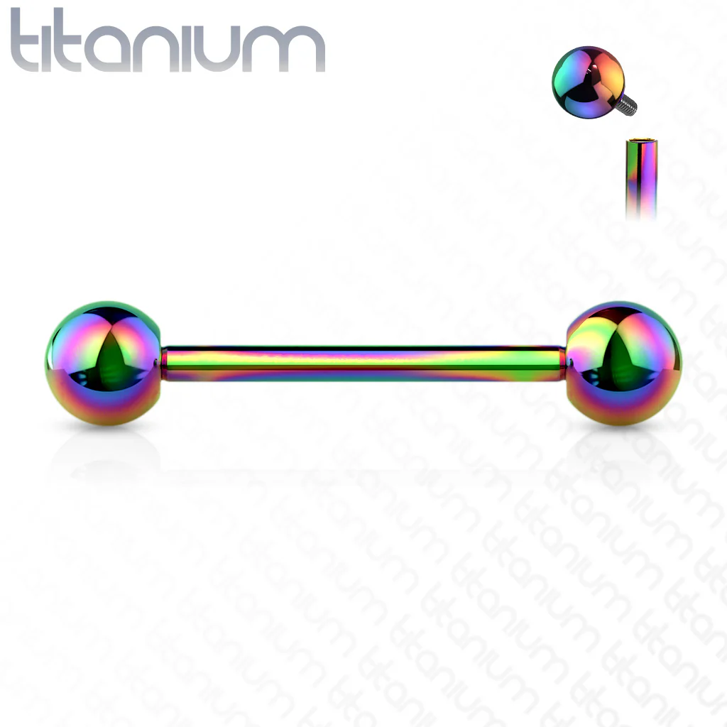 Internal Threaded Implant Grade Solid Titanium Barbells Tongue Rings - Image 6