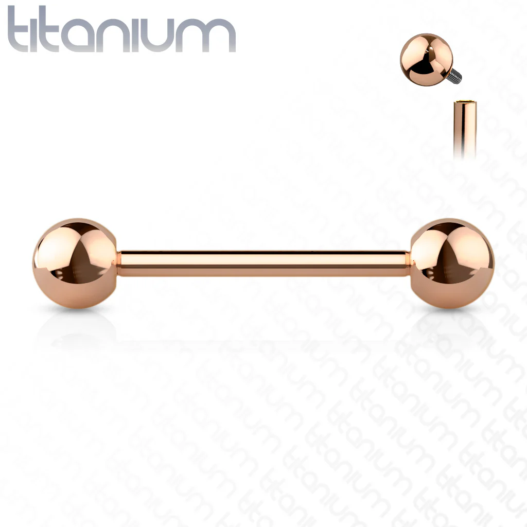 Internal Threaded Implant Grade Solid Titanium Barbells Tongue Rings - Image 7