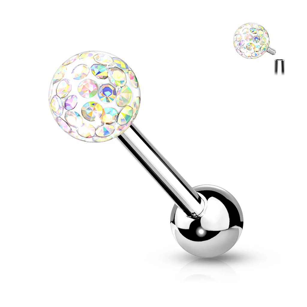 Internally Threaded 316L Surgical Steel Barbell with Ferido Ball - Image 2