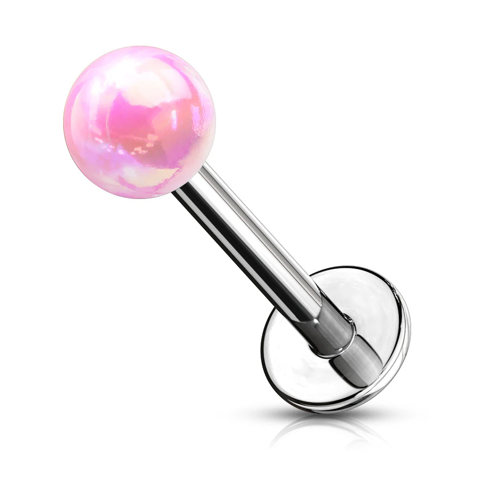 Metallic AB Coating Ball Over Surgical Steel For Cartilage Labret Monroe Helix - Image 3