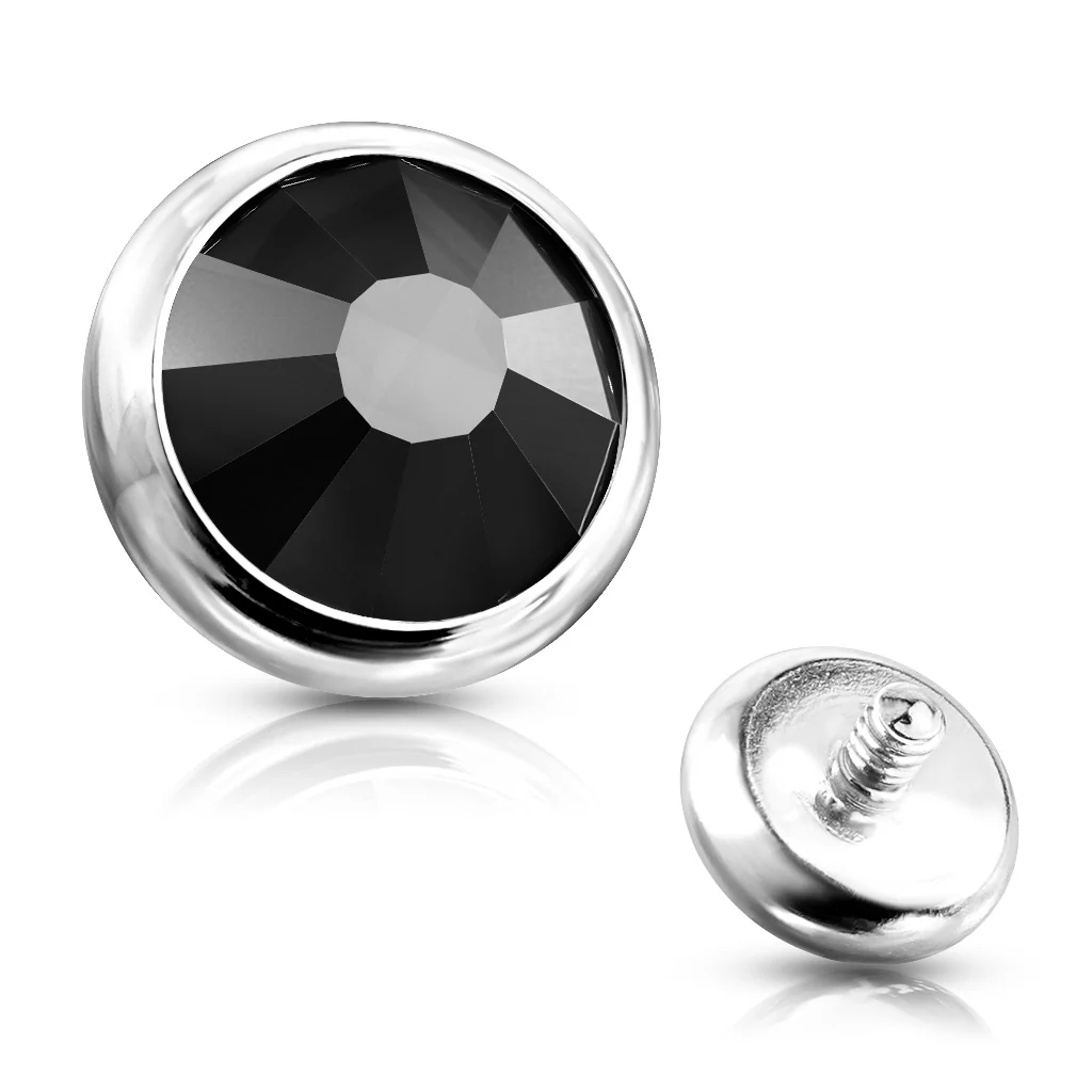 Mixed Sz Flat Bottom Dome Assorted CZ Dermal Anchor Top - Image 10