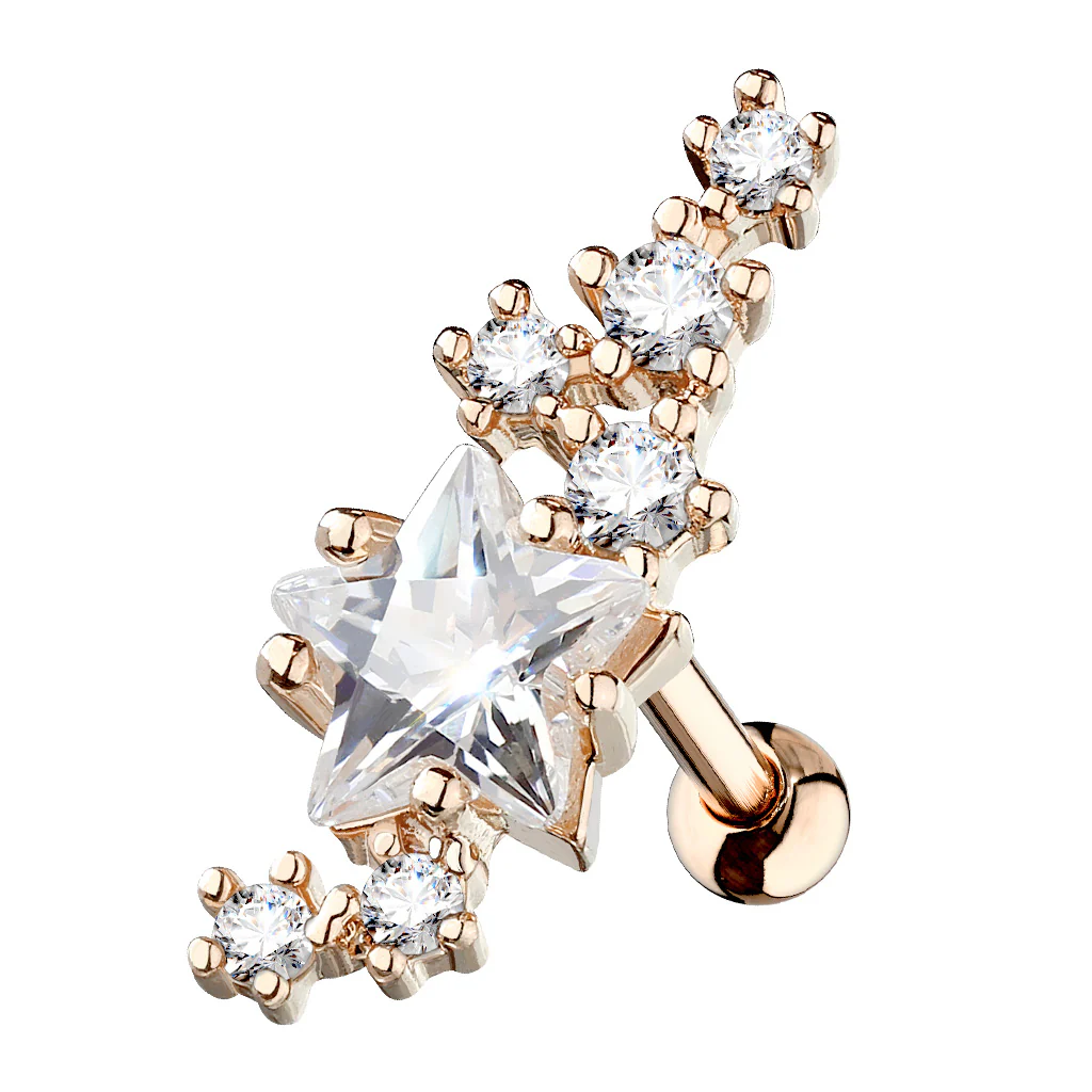 Multi Stars Ear Cartilage Helix Daith Tragus Studs Earrings - Image 5