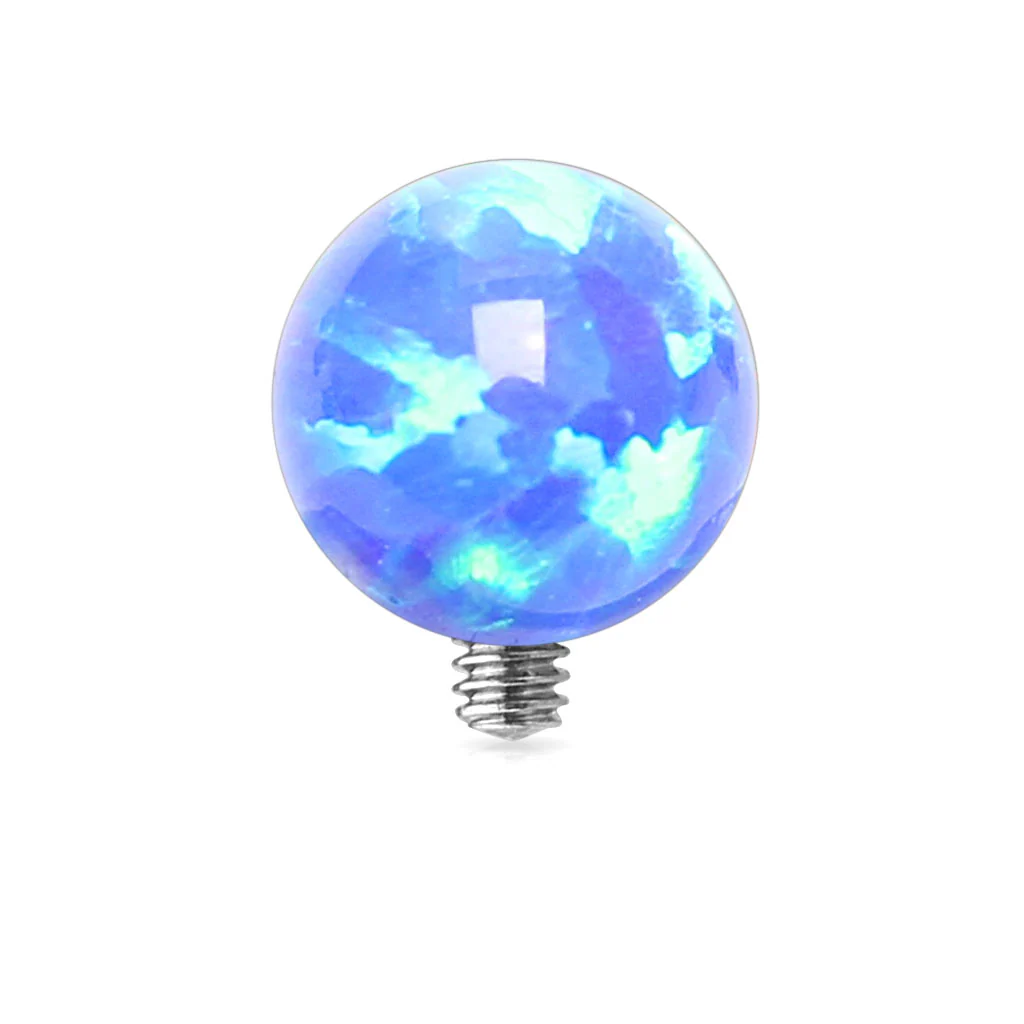 Opal Ball 316L Surgical Steel Dermal Anchor Top - Image 2