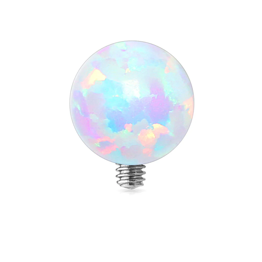 Opal Ball 316L Surgical Steel Dermal Anchor Top - Image 3