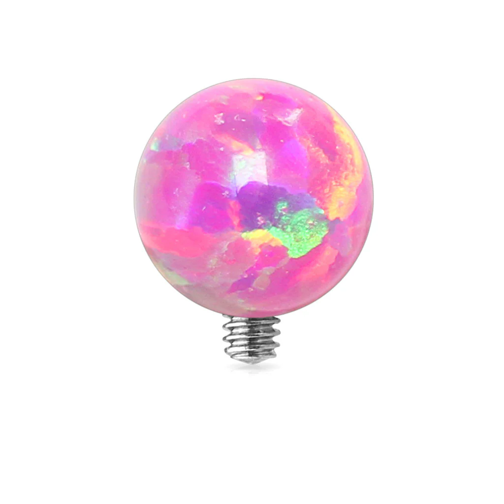 Opal Ball 316L Surgical Steel Dermal Anchor Top - Image 4