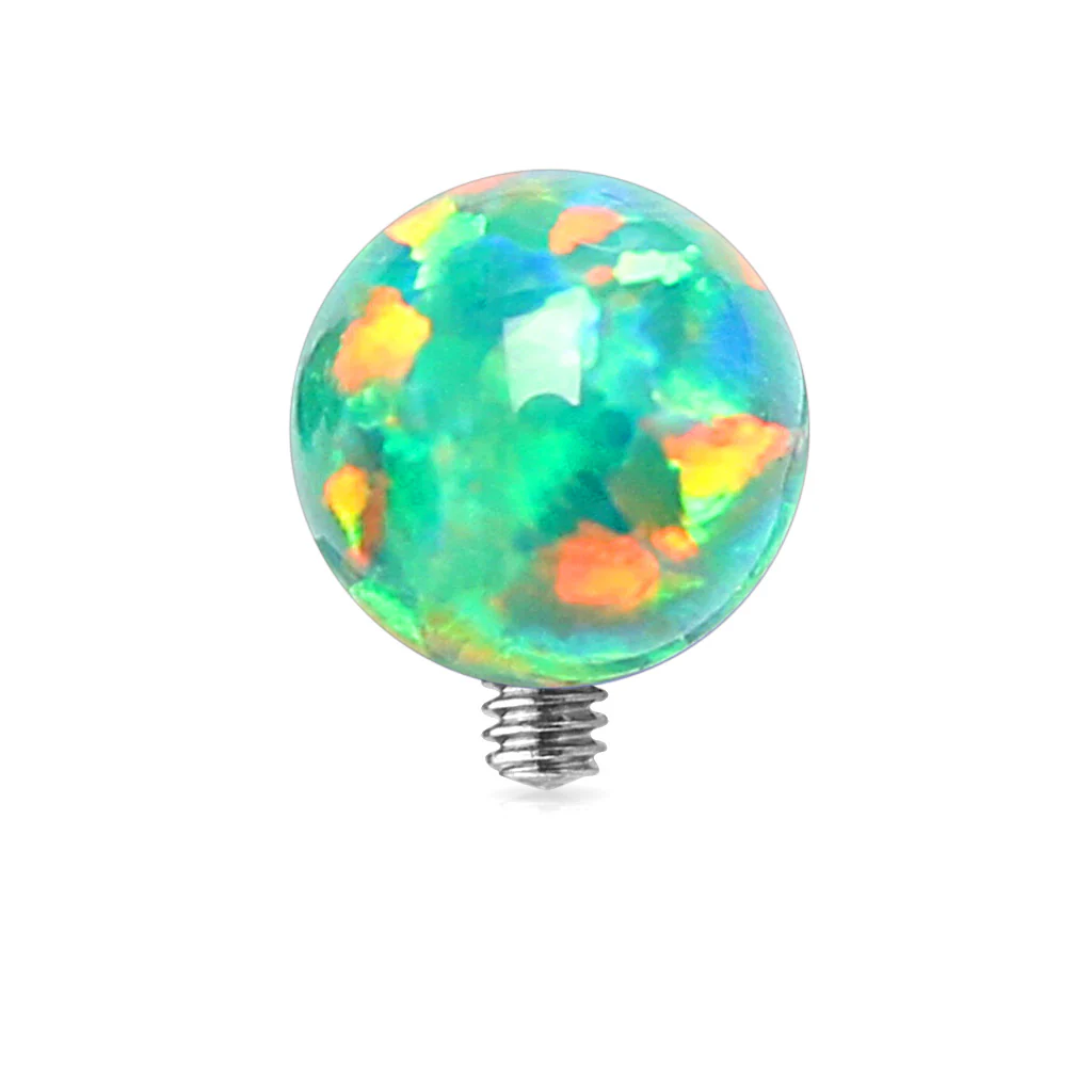 Opal Ball 316L Surgical Steel Dermal Anchor Top - Image 6