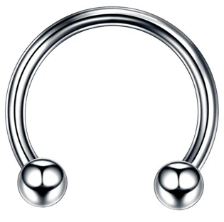 Pair Ball Horseshoe Circular Barbells Tragus Helix Cartilage Smiley Piercing 16GA - Image 2