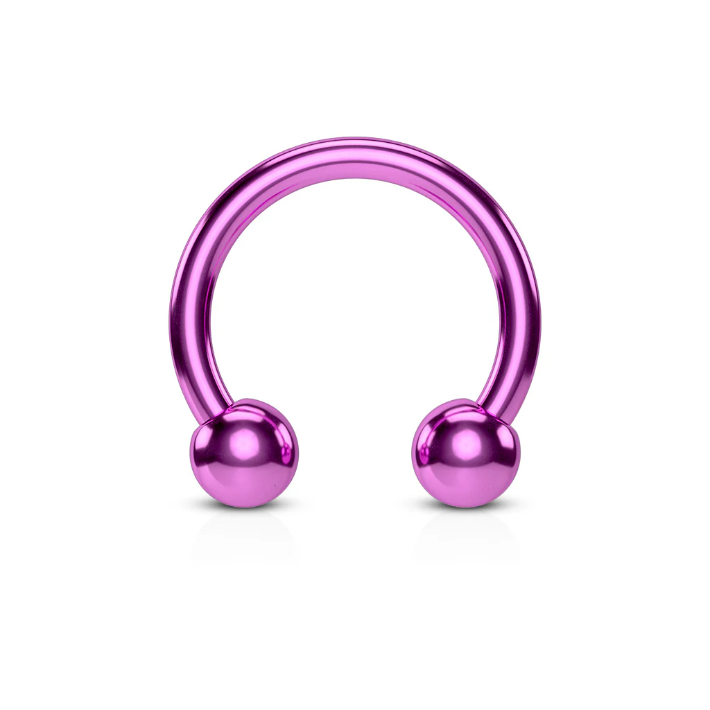 Pair Titanium Horseshoe Circular Barbell Nose Septum Helix Piercing - Image 8