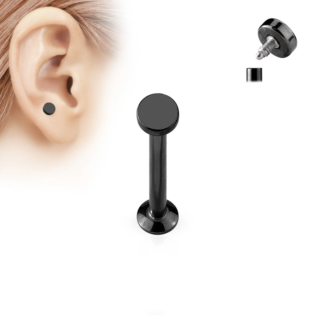 Round Top Internal Threaded Labret Monroe Daith Tragus Helix Stud - Image 3