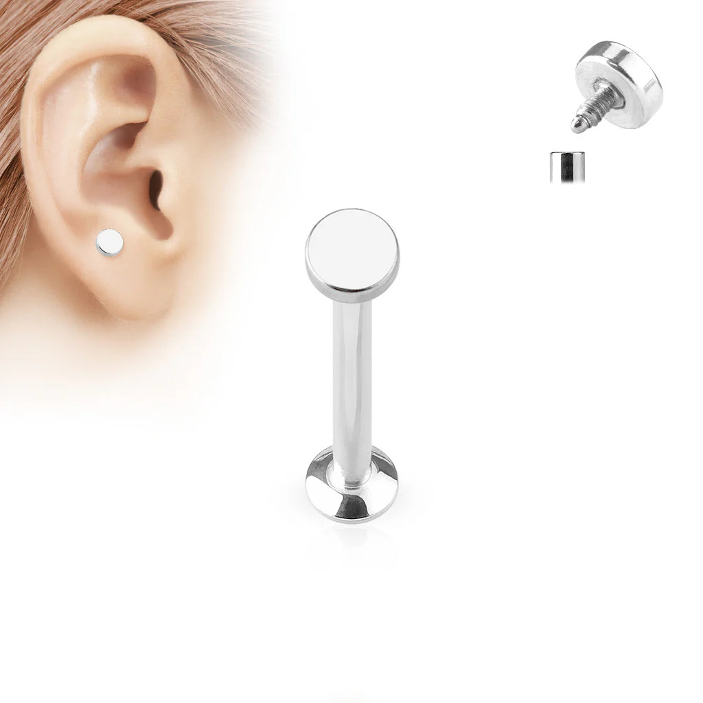 Round Top Internal Threaded Labret Monroe Daith Tragus Helix Stud - Image 5