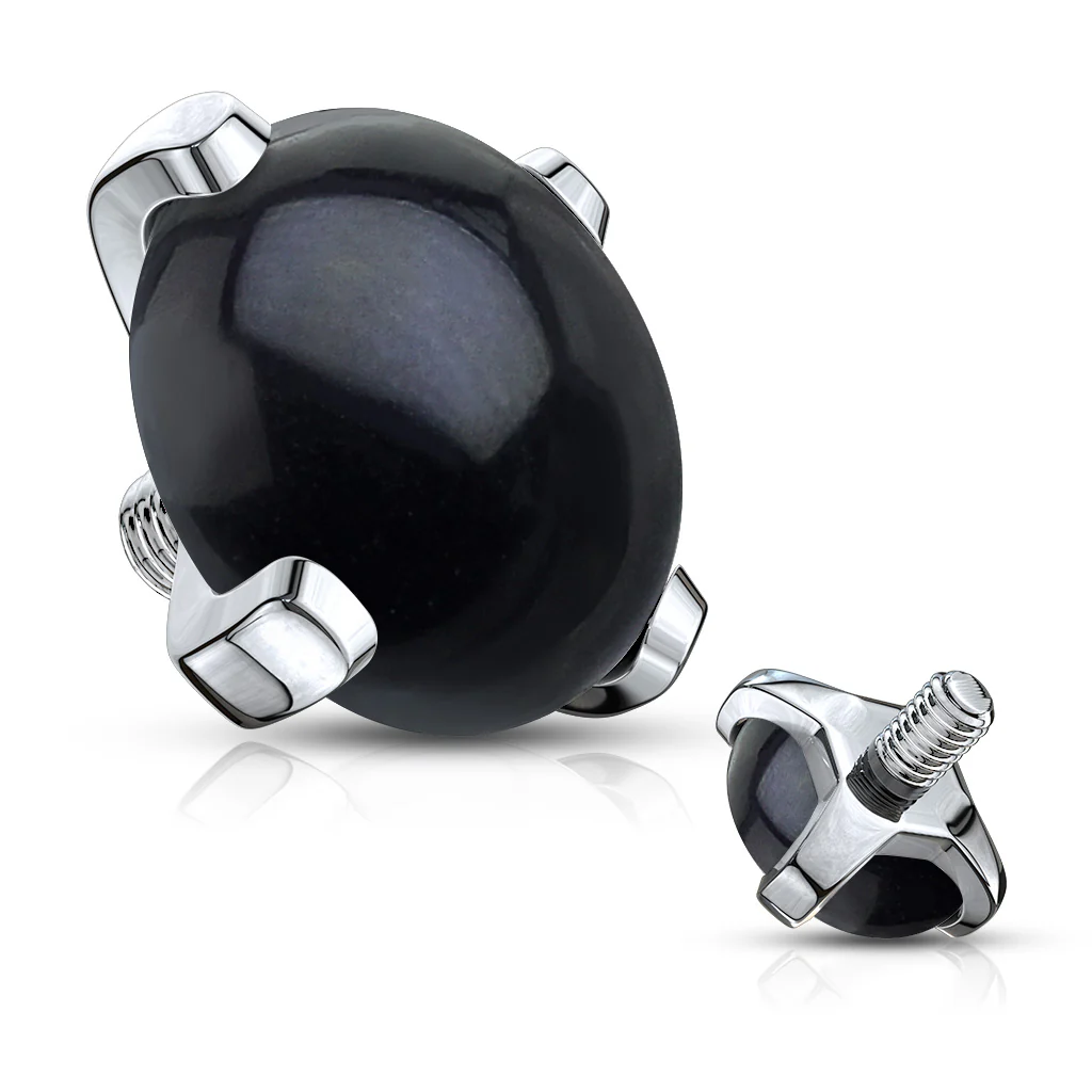 Semi Precious Stone Prong Set Dermal Anchor Top - Image 4