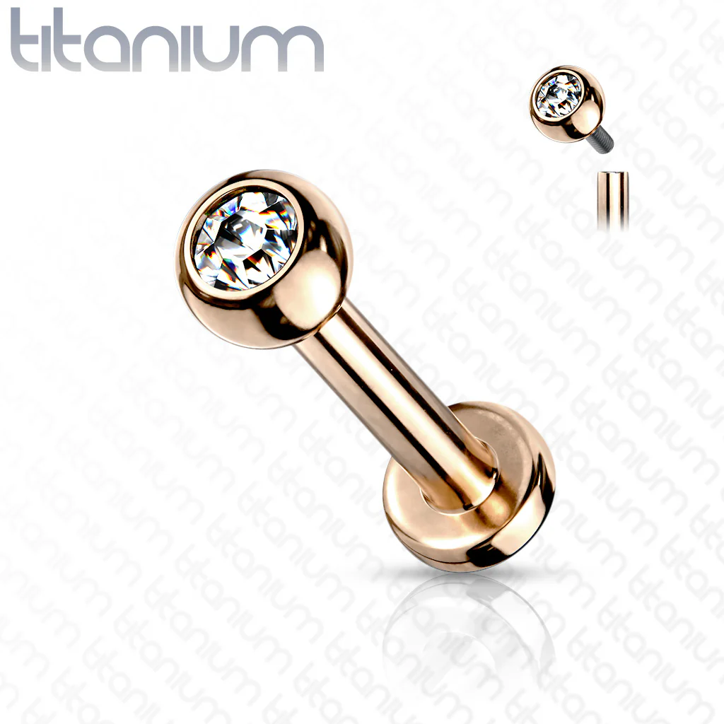 Implant Titanium CZ Ball Lip Labret Tragus, Cartilage Piercing - Image 4