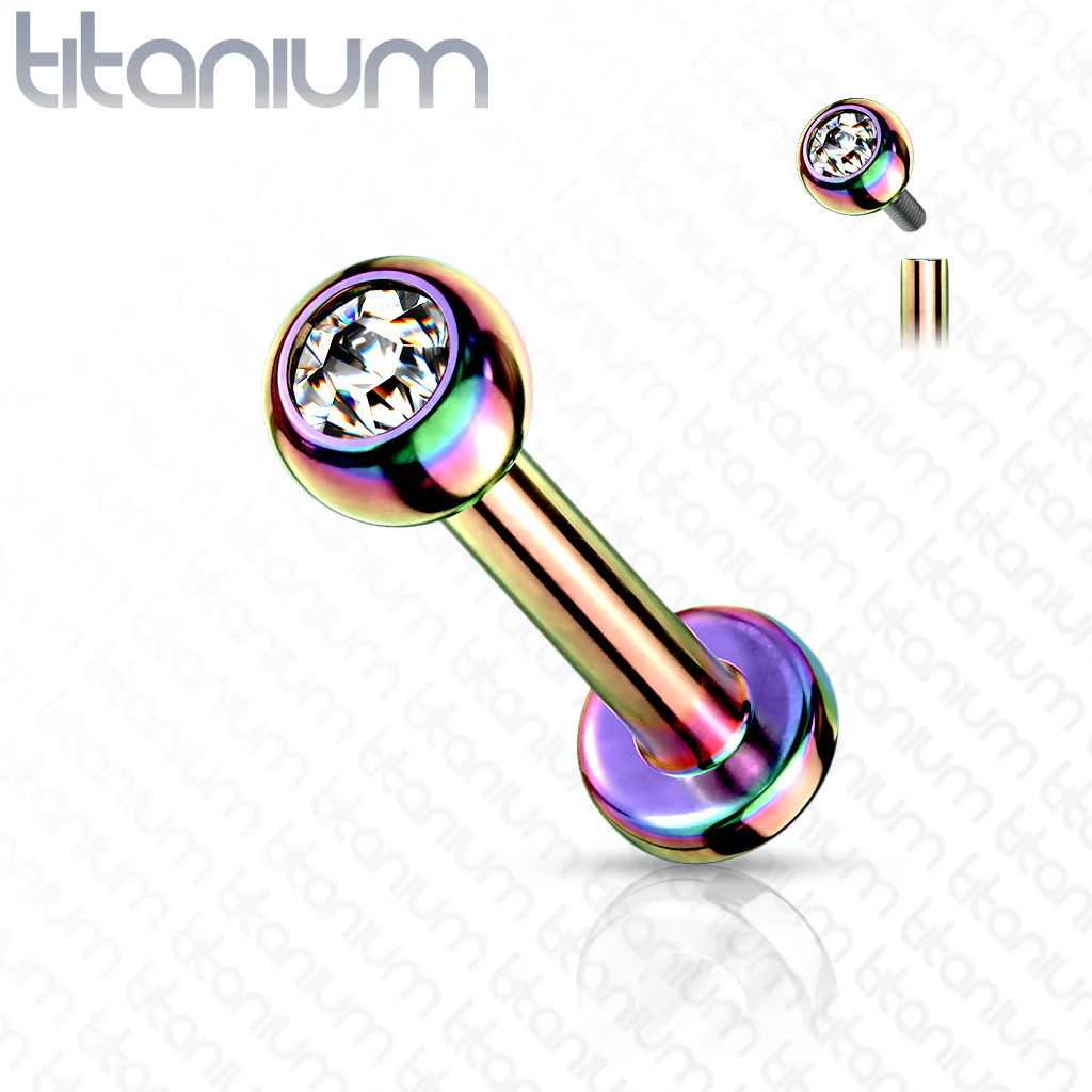 Implant Titanium CZ Ball Lip Labret Tragus, Cartilage Piercing - Image 5