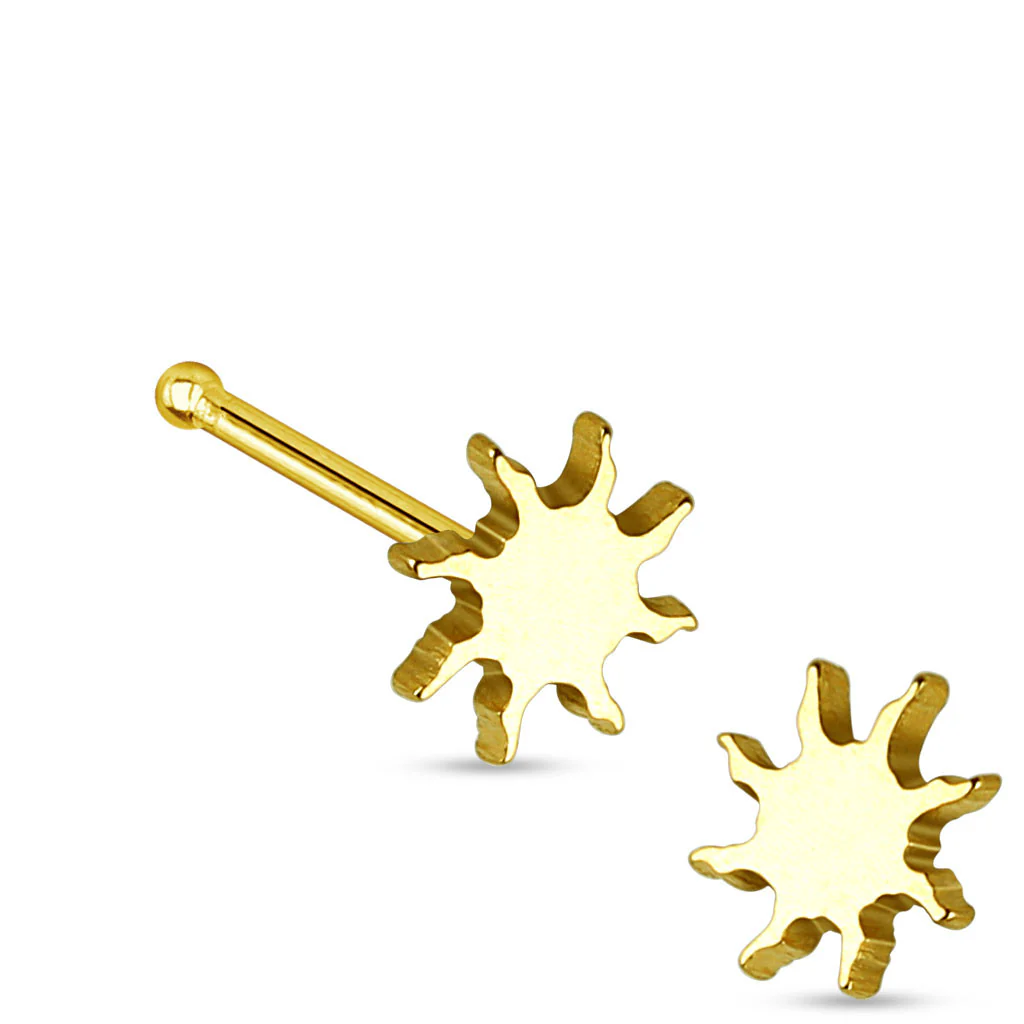 Sunburst Top 316L Surgical Steel Nose Studs - Image 2