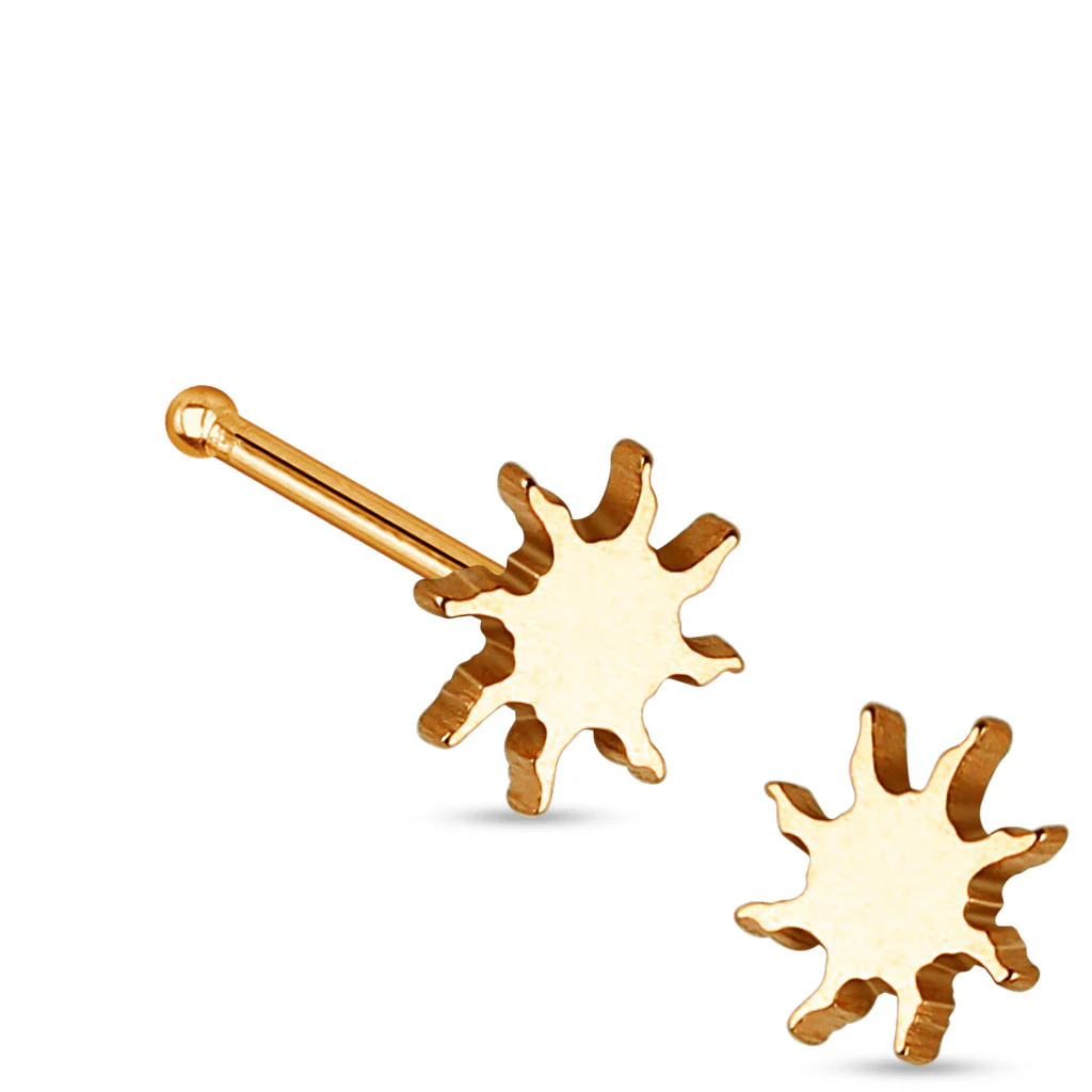 Sunburst Top 316L Surgical Steel Nose Studs - Image 3