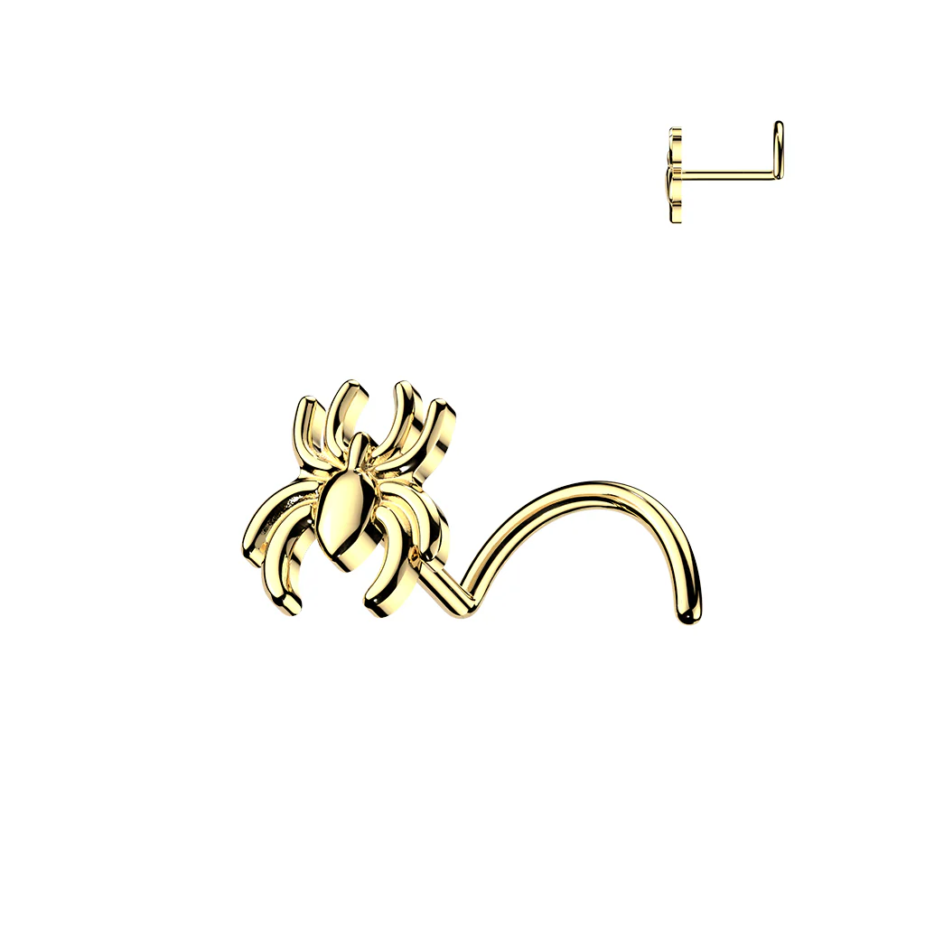 316L Surgical Steel Spider Top Nose Screw Stud - Image 5