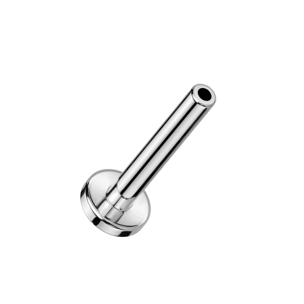Titanium 18G Threadless Push In 3mm Flat Back Nose Labret Stud Pin - Image 4