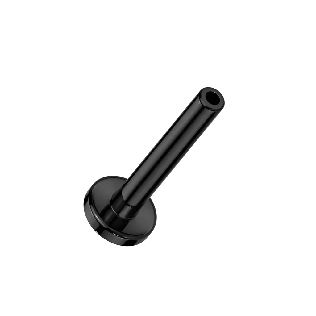 Titanium 18G Threadless Push In 3mm Flat Back Nose Labret Stud Pin - Image 6