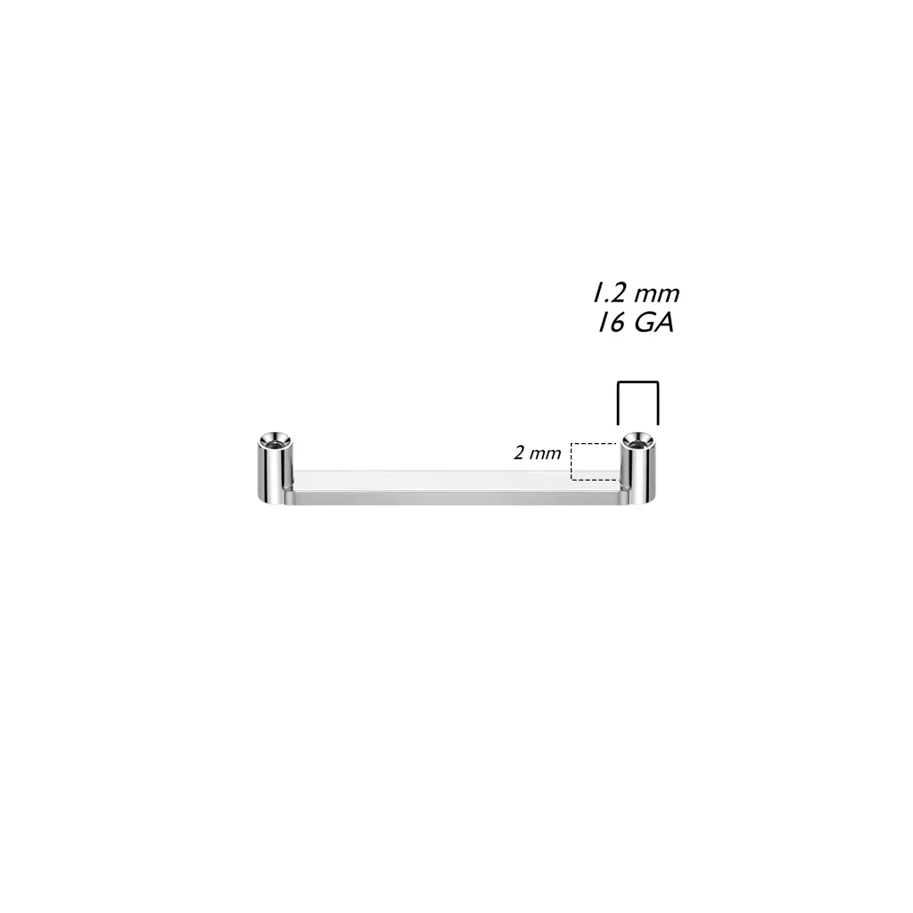 Titanium 2mm Rise Anchor Dermal Surface Bar Piercing Post - Image 3