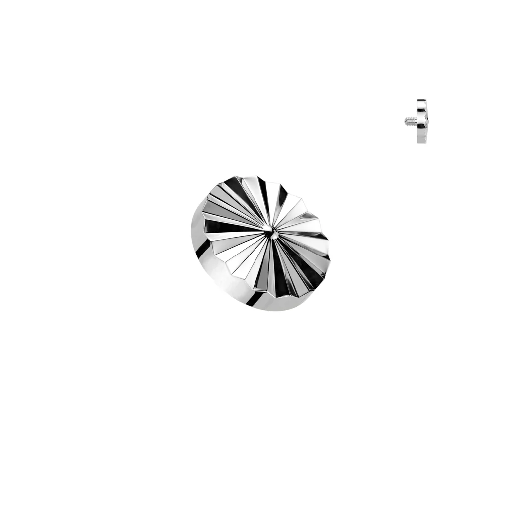 Titanium Flat Multi lined Dermal Anchor Tops - Image 2