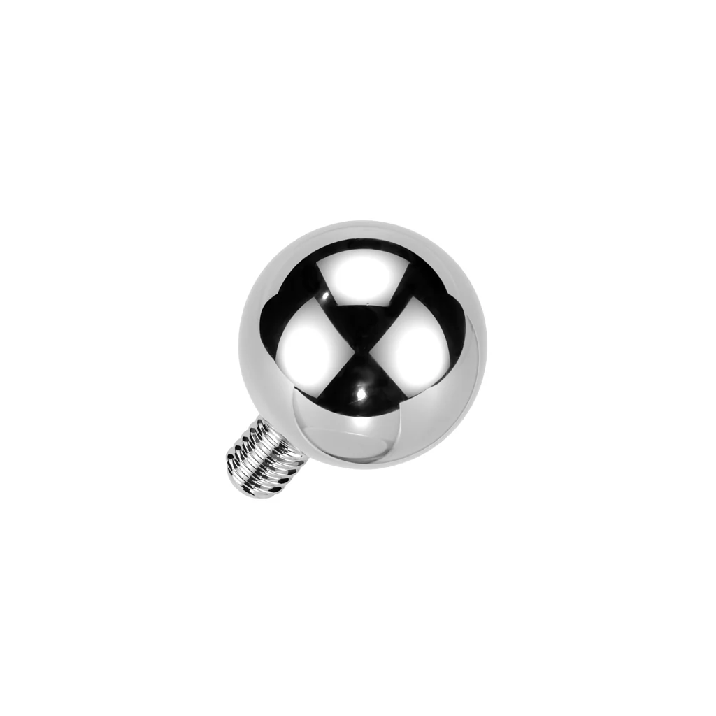 Titanium Internally Threaded Ball Top Dermal Anchor Top Lip Eyebrow - Image 2