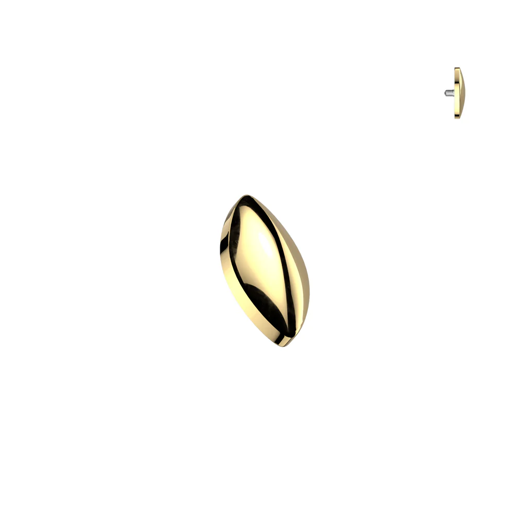 Titanium Internally Threaded Rounded Marquise Top 16G - Image 2