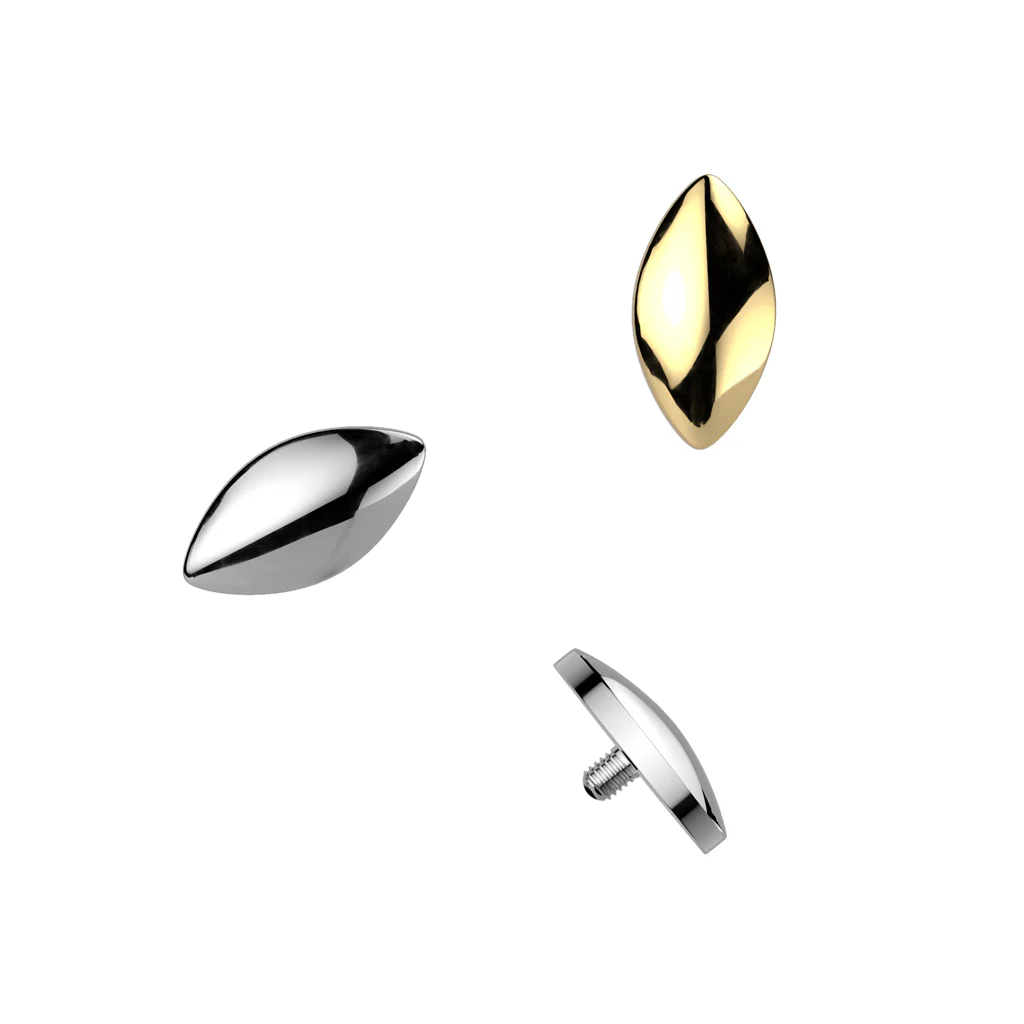 Titanium Internally Threaded Rounded Marquise Top 16G - Image 4