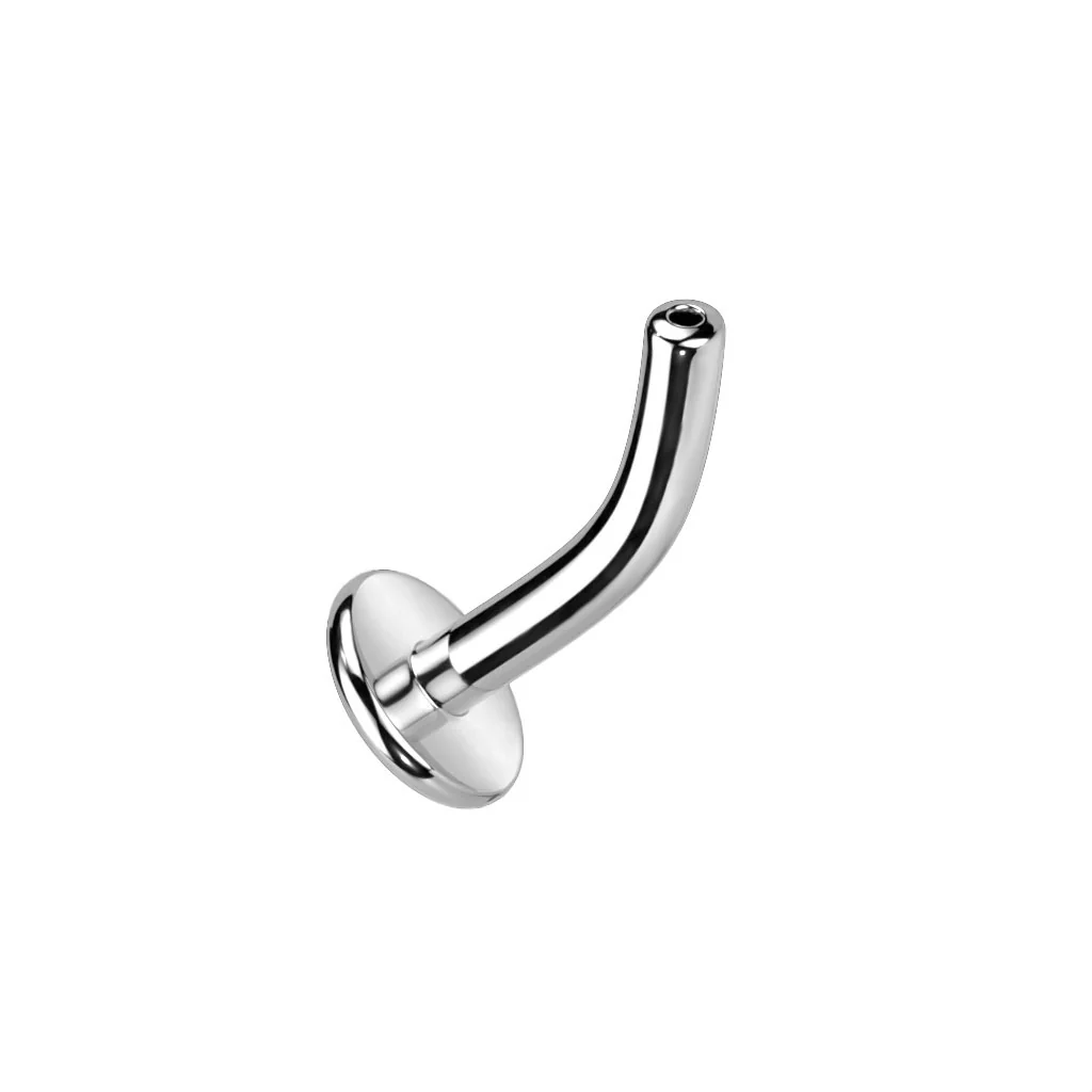 Titanium Threadless Push In Belly Button Floating Convex Base Post - Image 2