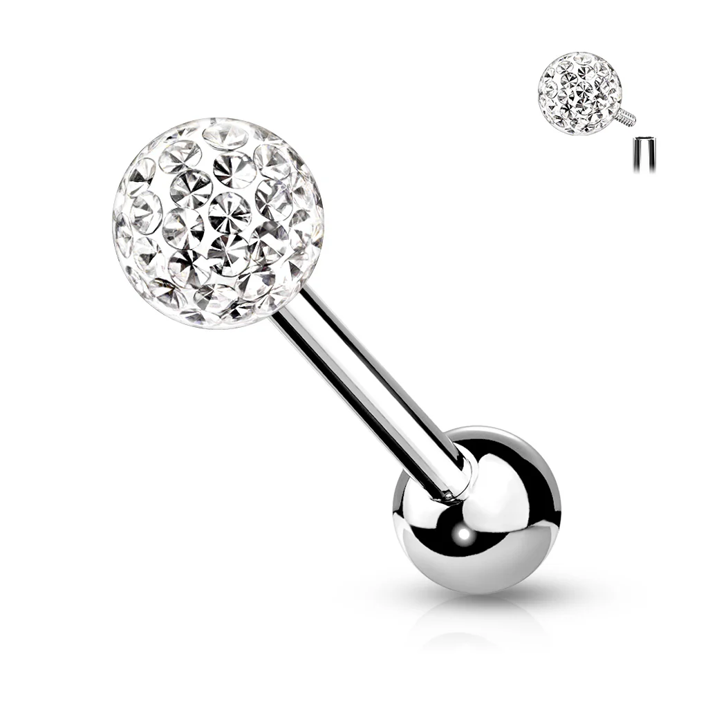 Value Pack 3 Pcs Surgical Steel Barbell Tongue Rings with Ferido Balls - Image 4